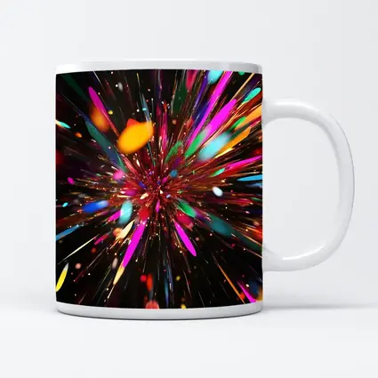 Colorful Abstract Explosion Burst Dark Background