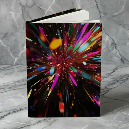 Colorful Abstract Explosion Burst Dark Background