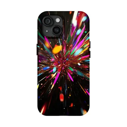Colorful Abstract Explosion Burst Dark Background
