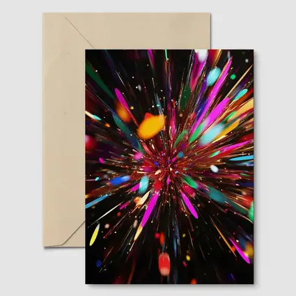 Colorful Abstract Explosion Burst Dark Background