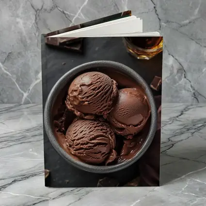 Dark Chocolate Ice Cream Bowl Dark Background