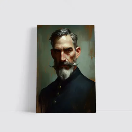 Bearded Man Portrait Digital Painting Art