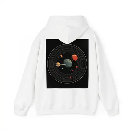 Retro Solar System Vinyl Record Space Art
