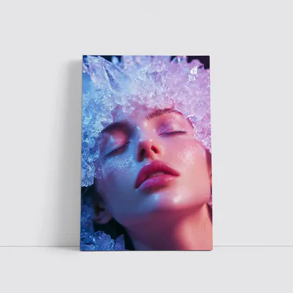 Woman Ice Crystal Crown Ethereal Fantasy Portrait