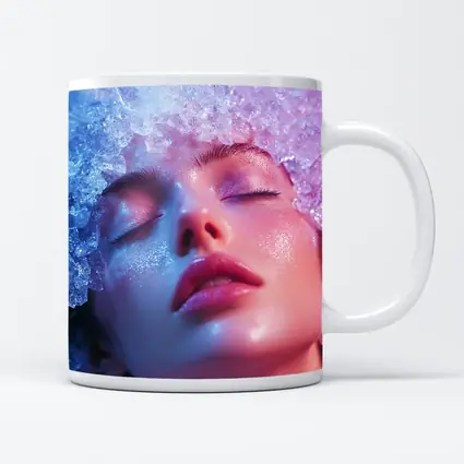 Woman Ice Crystal Crown Ethereal Fantasy Portrait