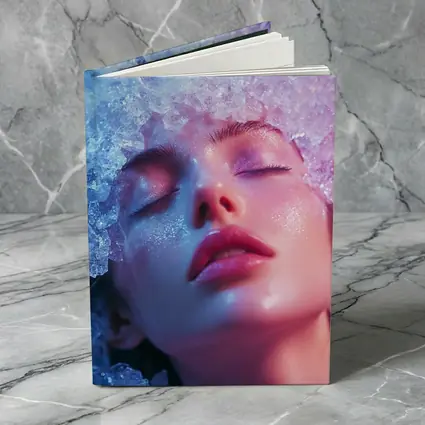Woman Ice Crystal Crown Ethereal Fantasy Portrait