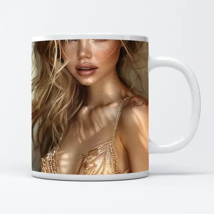 Blonde Woman Digital Art Fashion Portrait