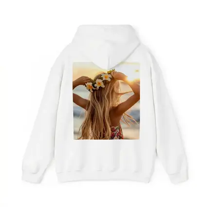Girl Plumeria Crown Golden Beach Sunset