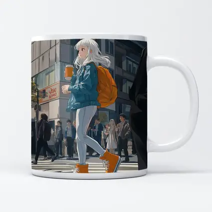 Anime Girl Crossing Street Tokyo Style