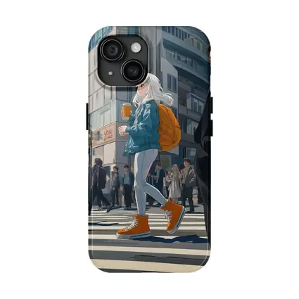 Anime Girl Crossing Street Tokyo Style