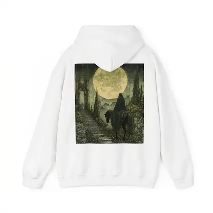 Dark Rider Horseman Full Moon Gothic Art