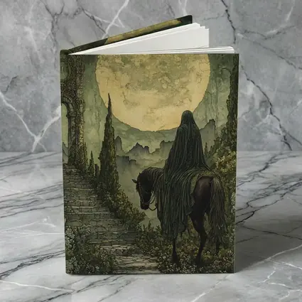 Dark Rider Horseman Full Moon Gothic Art