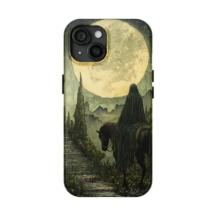 Dark Rider Horseman Full Moon Gothic Art