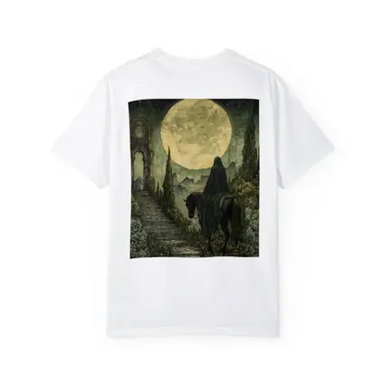 Dark Rider Horseman Full Moon Gothic Art