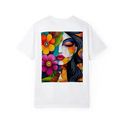 Colorful Abstract Woman Face Floral Art