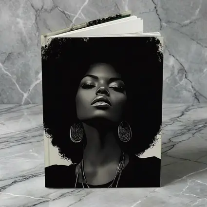 Black Woman Afro Hair Portrait Illustration