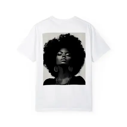 Black Woman Afro Hair Portrait Illustration