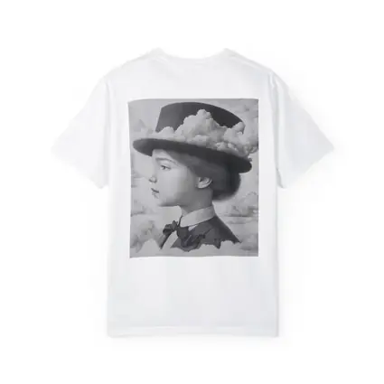 Girl Portrait Top Hat Clouds Surreal Art