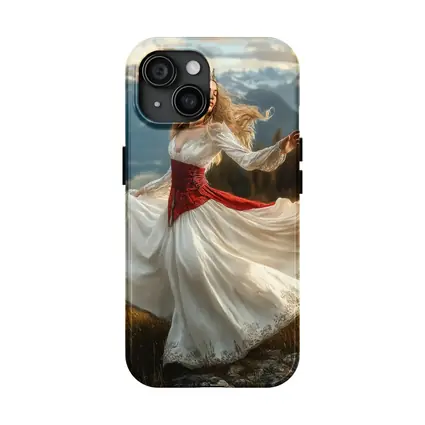 Dancing Princess Crown Mountains Fantasy Art