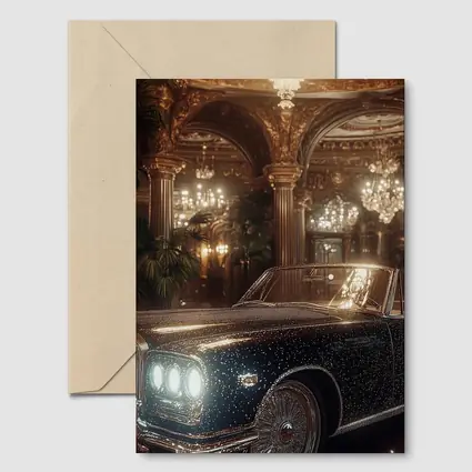 Classic Luxury Car Opulent Grand Hall