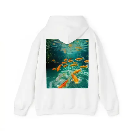 Koi Fish Swimming in Tropical Pond