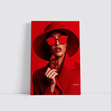 Red Fashion Woman Hat Sunglasses Strawberry