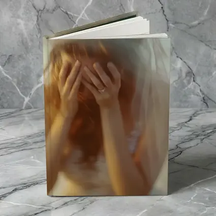 Distressed Bride Covering Face Soft Background