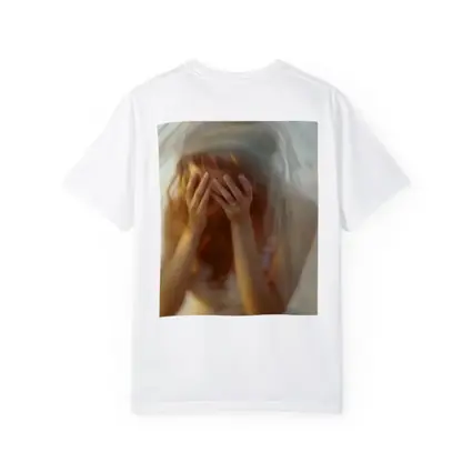 Distressed Bride Covering Face Soft Background
