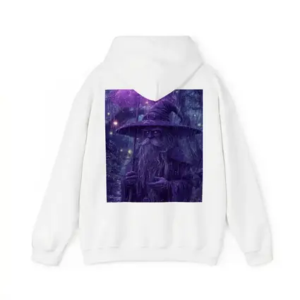 Purple Wizard Rain Fantasy Forest Art
