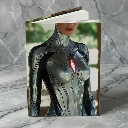 Silver Armored Female Warrior Sci Fi Art