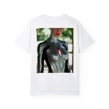 Silver Armored Female Warrior Sci Fi Art