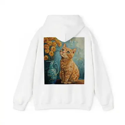 Orange Tabby Cat Van Gogh Style Painting