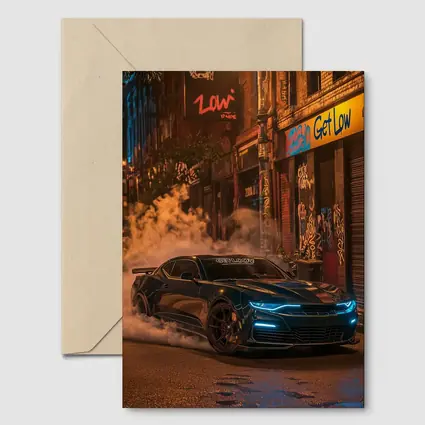 Chevrolet Camaro Neon Night Street Smoke