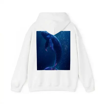 Glowing Whale and Jellyfish Deep Ocean