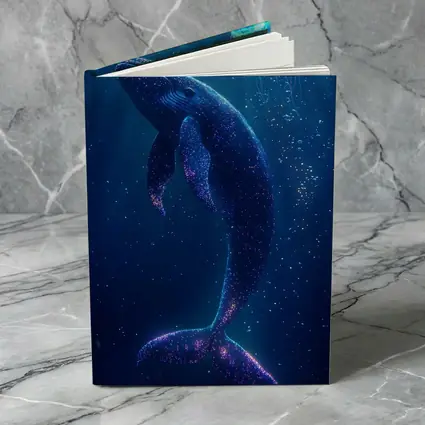 Glowing Whale and Jellyfish Deep Ocean