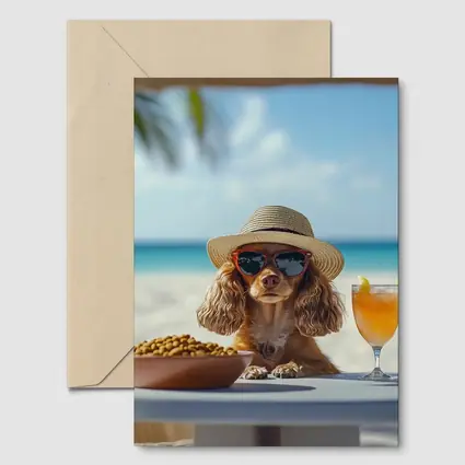 Cocker Spaniel Dog Sunglasses Beach Summer