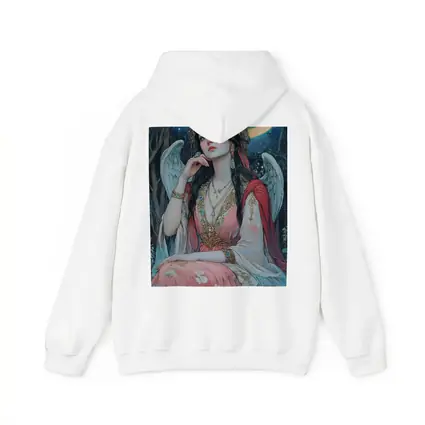 Angel Woman Jeweled Crown Starry Night Forest