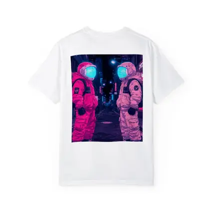 Astronauts Neon Tokyo Street Night Art
