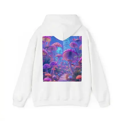 Neon Mushroom Forest Glowing Futuristic City