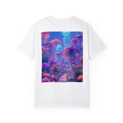 Neon Mushroom Forest Glowing Futuristic City