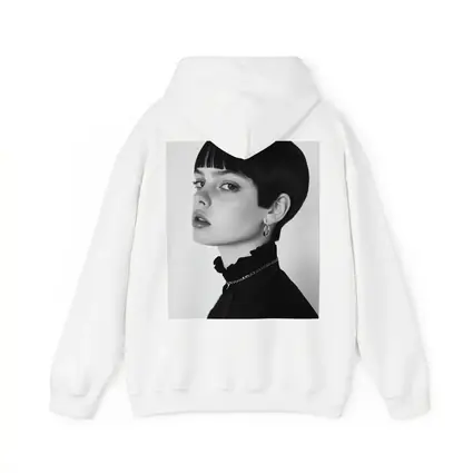 Black and White Portrait Woman Short Hair