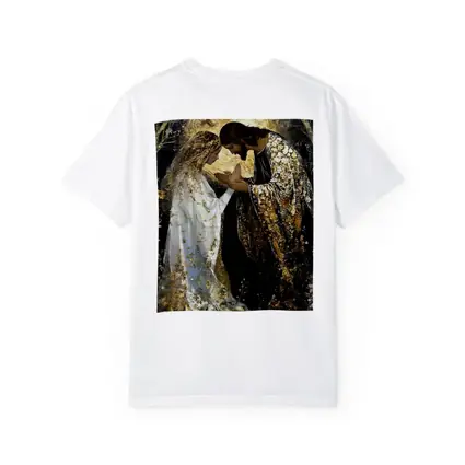 Jesus and Mary Praying Gold Floral Art