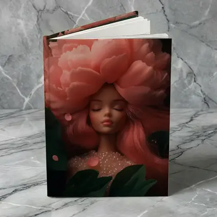 Peony Flower Girl Fantasy Pink Dark Background
