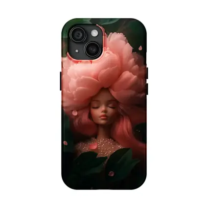 Peony Flower Girl Fantasy Pink Dark Background
