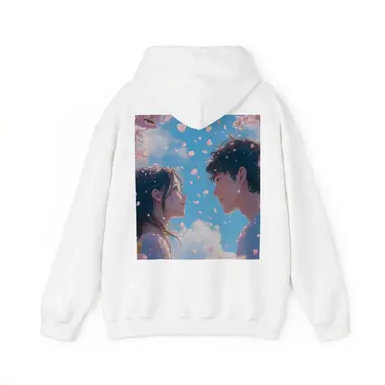 Anime Couple Cherry Blossom Blue Sky