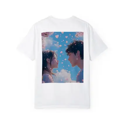 Anime Couple Cherry Blossom Blue Sky