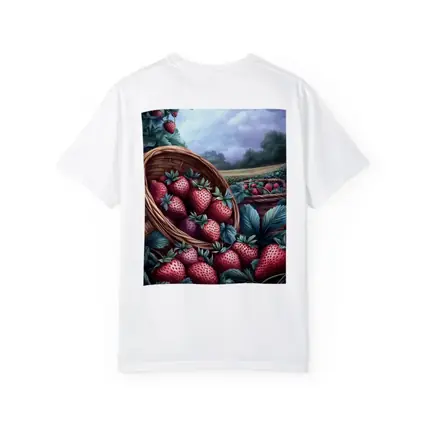 Strawberry Harvest Basket Farm Field Art