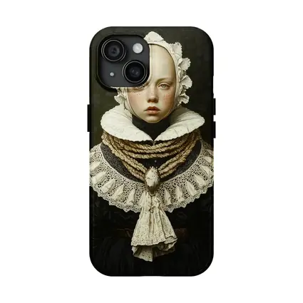 Renaissance Portrait Girl Dark Oil Painting