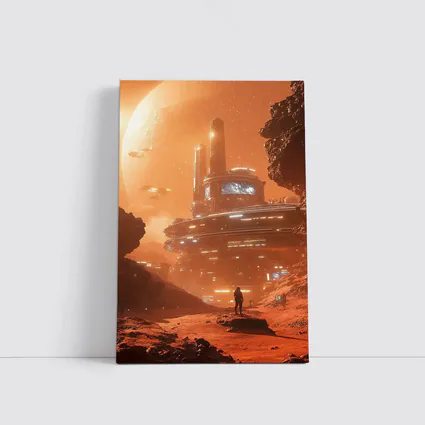 Sci-Fi Mars Colony Base Space Explorer