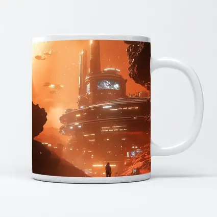 Sci-Fi Mars Colony Base Space Explorer